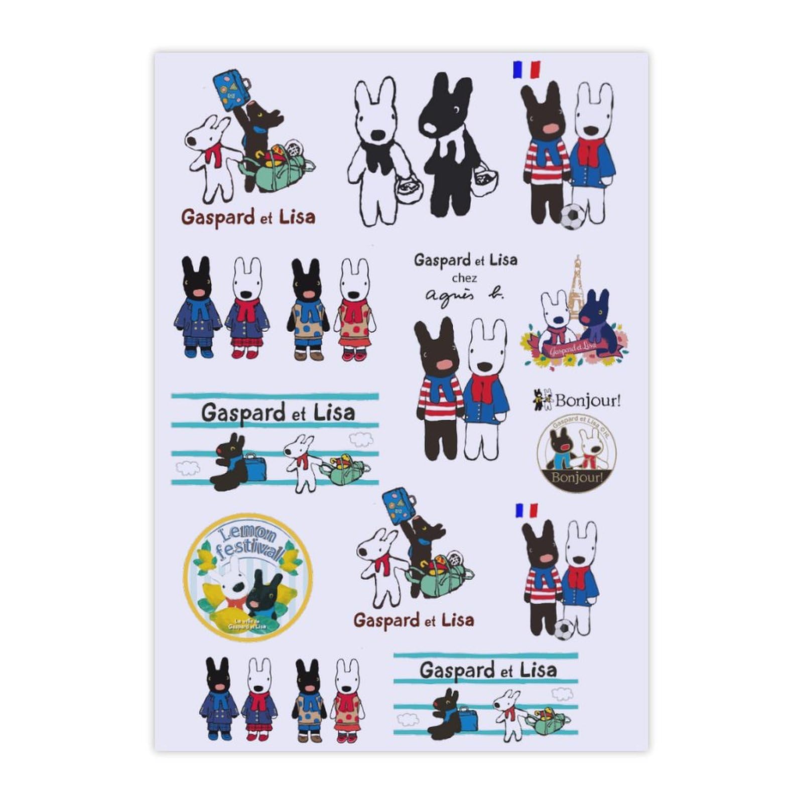 Amazon.co.jp: 防水ステッカーセット 2/4/6枚 リサとガスパール リサと